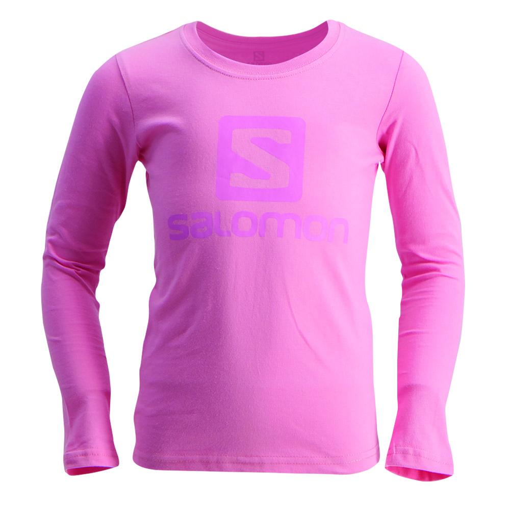 Salomon Singapore Kids T-shirts - WARRIOR LS G Pink | 27318-VQOD